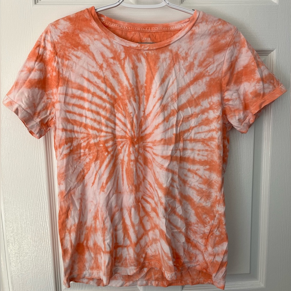 J. Crew pastel pink orange Tie-Dye Short Sleeve Tee
